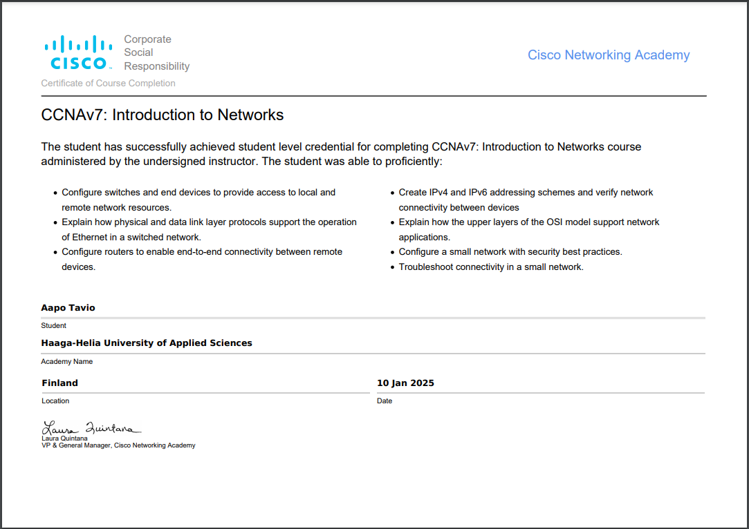 second ccna certificate