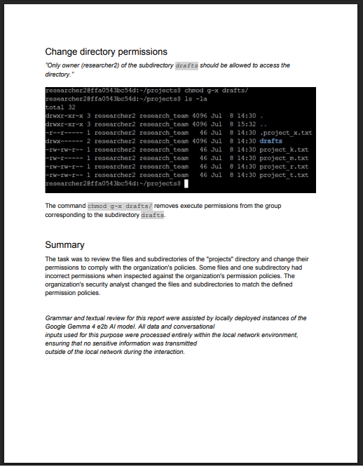File permissions in linux four