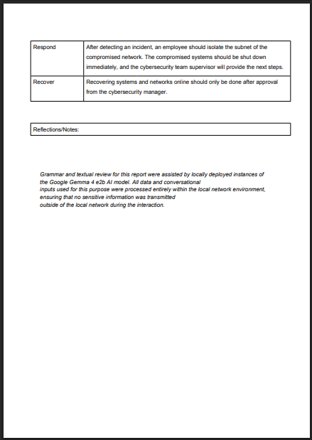 Incident report analysis two