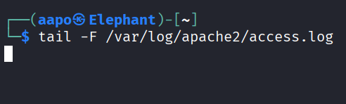 Apachen lokitiedosto tyhjänä